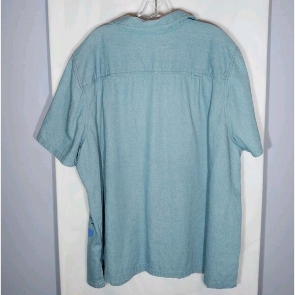 Liz & Me Button Up Shirt 3X Denim Blue Americana Stars Stripes Beaded Sequins - Picture 8 of 12